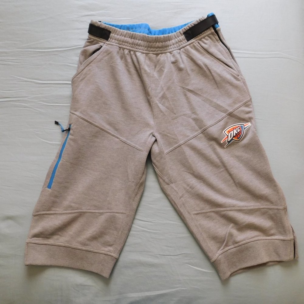 Mens Zipway Tear Away Warm Up Shorts NBA Oklahoma City Thunder Size XL